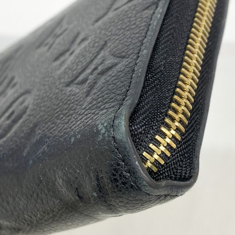 Louis Vuitton Monogram Empreinte Zippy Wallet M61864 Noir Black Ladies