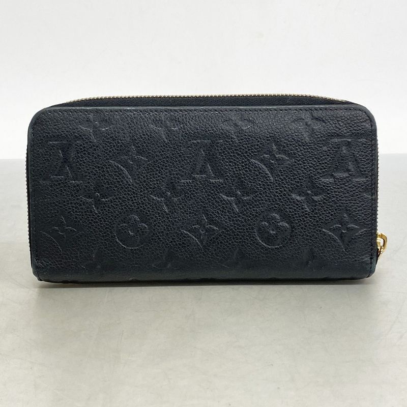 Louis Vuitton Monogram Empreinte Zippy Wallet M61864 Noir Black Ladies