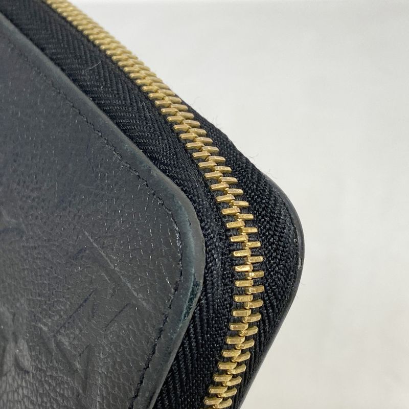 Louis Vuitton Monogram Empreinte Zippy Wallet M61864 Noir Black Ladies