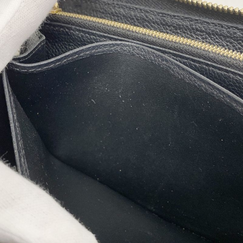 Louis Vuitton Monogram Empreinte Zippy Wallet M61864 Noir Black Ladies