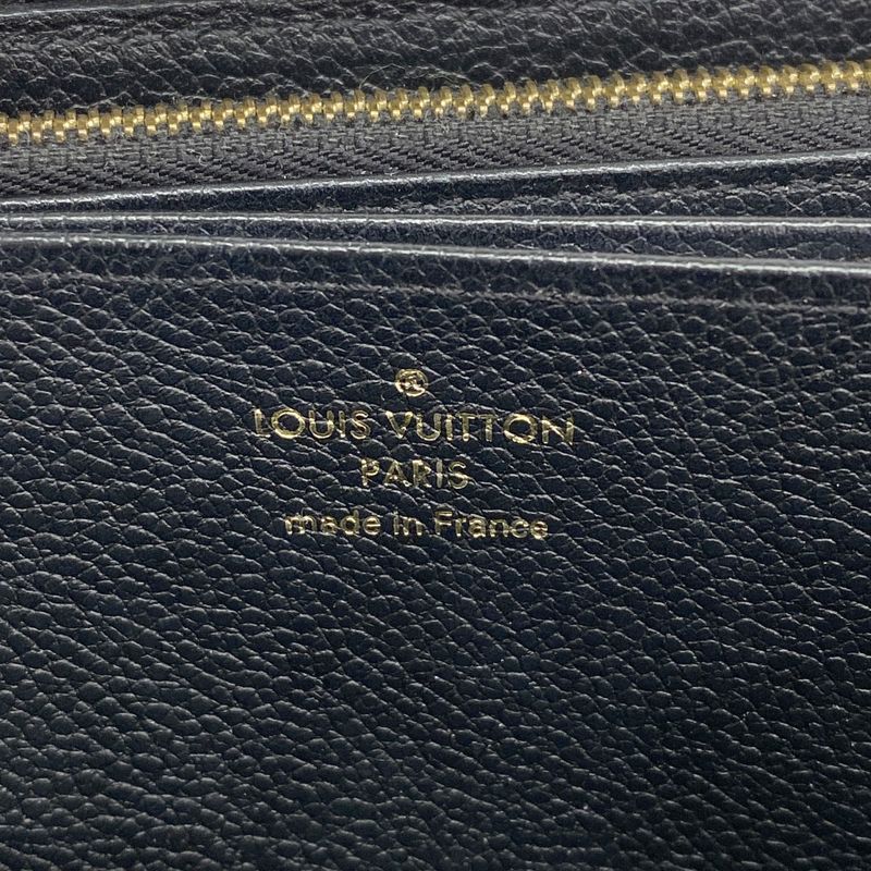 Louis Vuitton Monogram Empreinte Zippy Wallet M61864 Noir Black Ladies