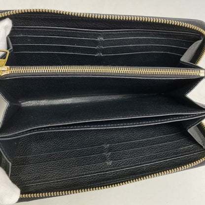 Louis Vuitton Monogram Empreinte Zippy Wallet M61864 Noir Black Ladies