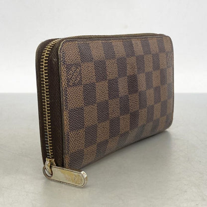 Louis Vuitton Long Wallet Damier Zippy Wallet N60015 Ebène Men Women Unisex