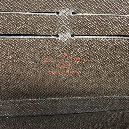 Louis Vuitton Long Wallet Damier Zippy Wallet N60015 Ebène Men Women Unisex