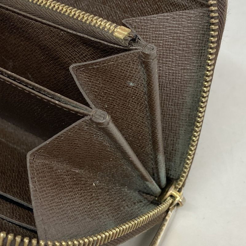 Louis Vuitton Long Wallet Damier Zippy Wallet N60015 Ebène Men Women Unisex