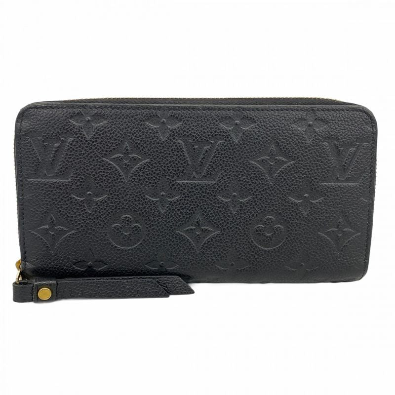 Louis Vuitton Monogram Empreinte Zippy Wallet M61864 Noir Black Ladies