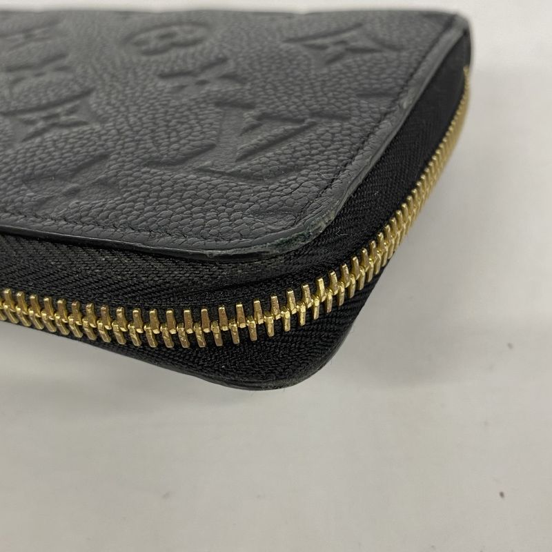 Louis Vuitton Monogram Empreinte Zippy Wallet M61864 Noir Black Ladies
