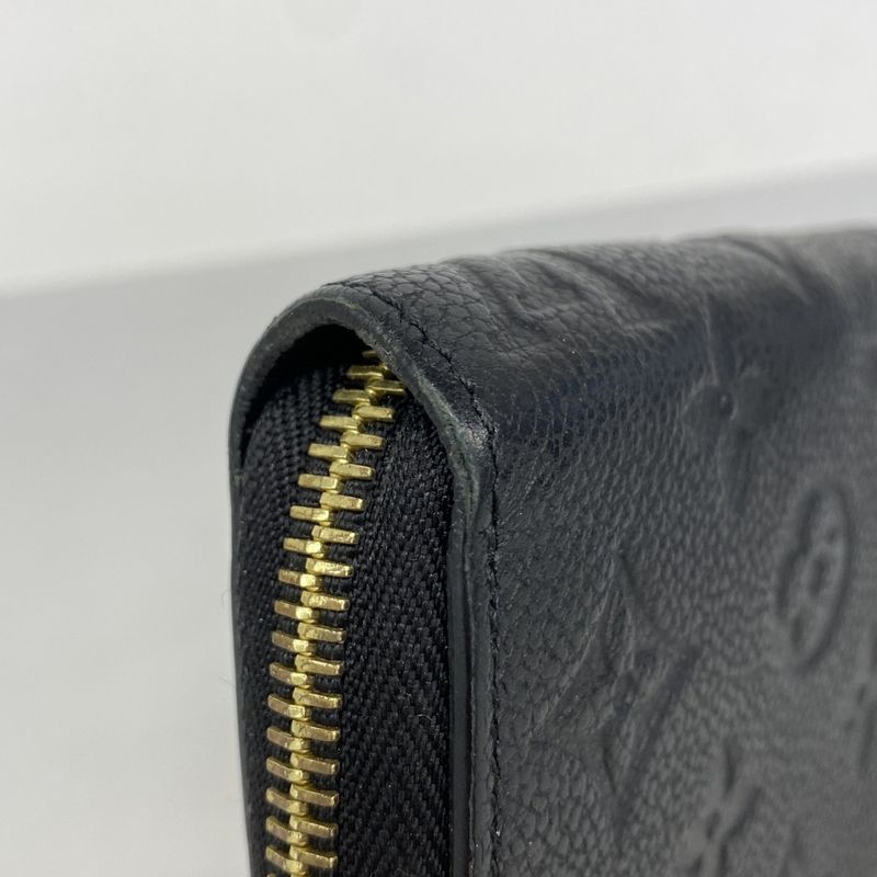 Louis Vuitton Monogram Empreinte Zippy Wallet M61864 Noir Black Ladies