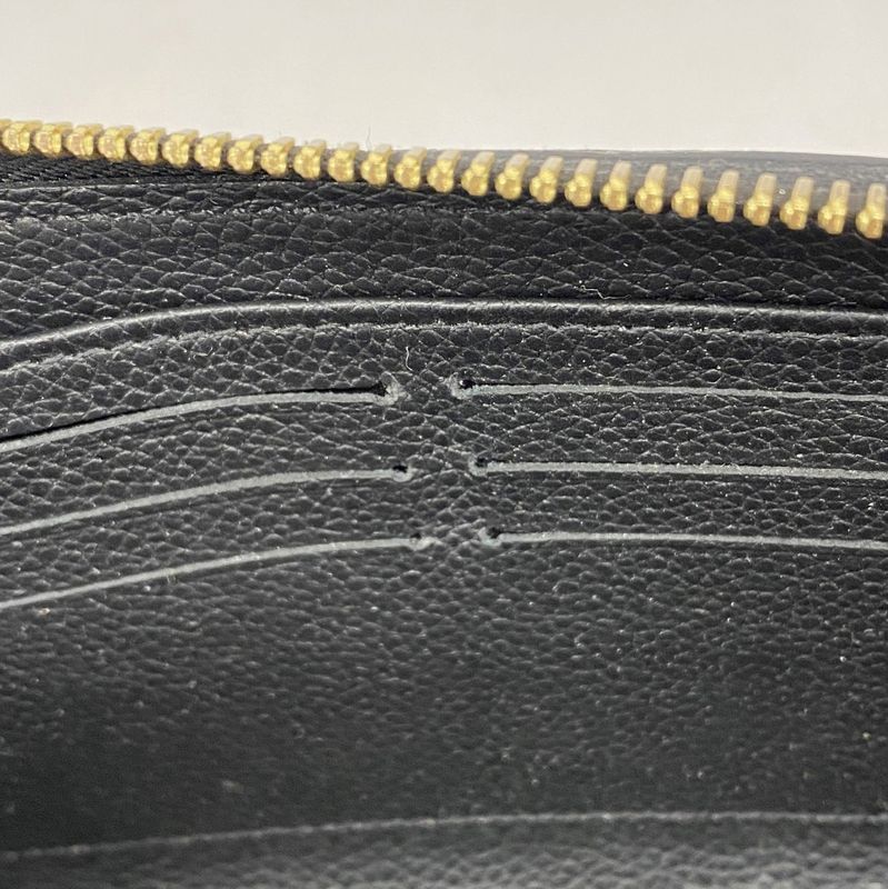 Louis Vuitton Monogram Empreinte Zippy Wallet M61864 Noir Black Ladies