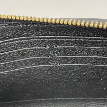 Louis Vuitton Monogram Empreinte Zippy Wallet M61864 Noir Black Ladies