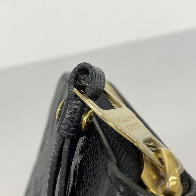 Louis Vuitton Monogram Empreinte Zippy Wallet M61864 Noir Black Ladies