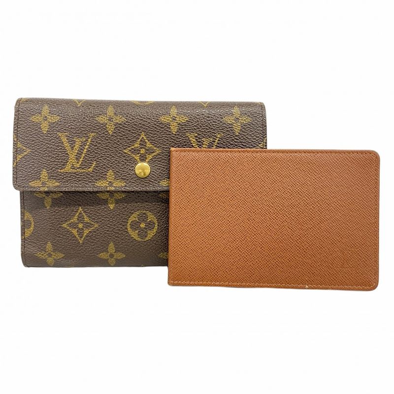 Louis Vuitton Trifold Wallet Monogram Porte-tresor Etui Papier M61202 Brown