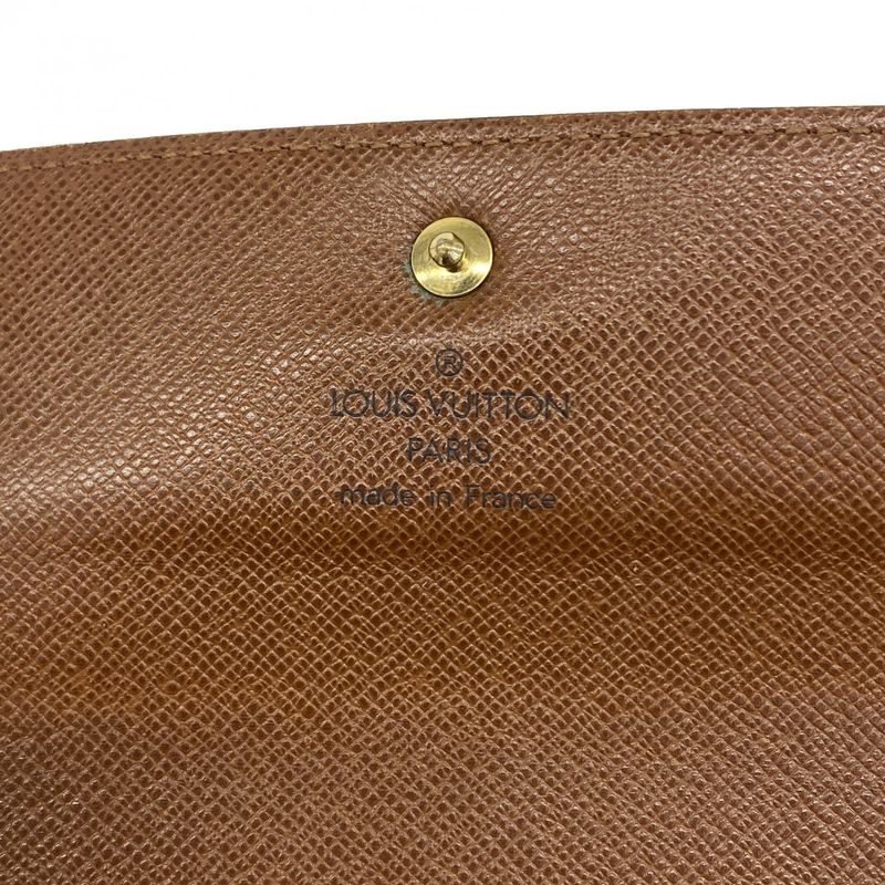 Louis Vuitton Trifold Wallet Monogram Porte-tresor Etui Papier M61202 Brown
