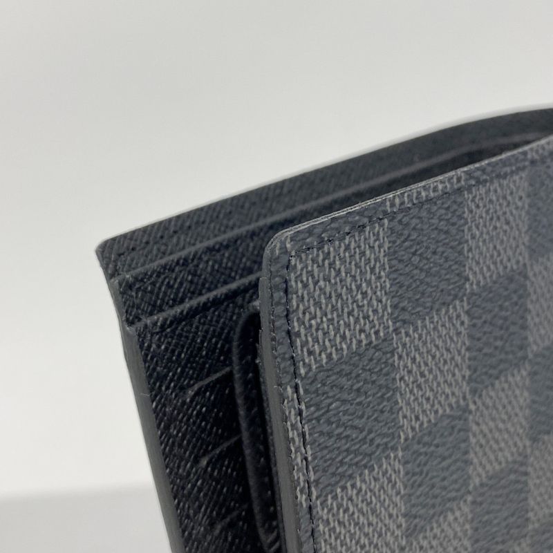 Louis Vuitton Wallet Damier Graphite Portefeuille Marco N62664 Black Men's