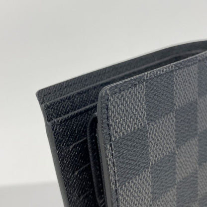 Louis Vuitton Wallet Damier Graphite Portefeuille Marco N62664 Black Men's