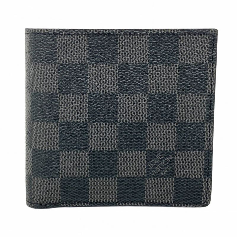 Louis Vuitton Wallet Damier Graphite Portefeuille Marco N62664 Black Men's