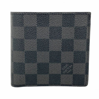 Louis Vuitton Wallet Damier Graphite Portefeuille Marco N62664 Black Men's
