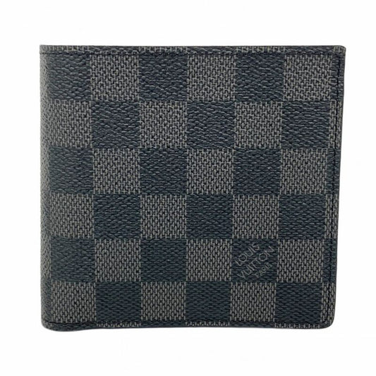 Louis Vuitton Wallet Damier Graphite Portefeuille Marco N62664 Black Men's