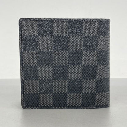 Louis Vuitton Wallet Damier Graphite Portefeuille Marco N62664 Black Men's