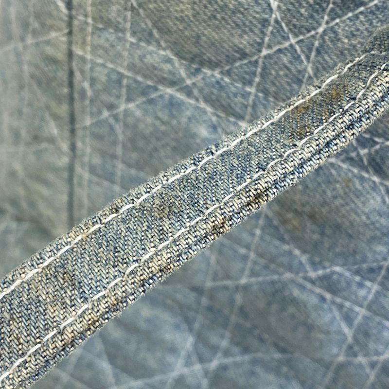 Christian Dior Handbag Canage Lady Dior Denim Blue Silver Hardware 2way Bag