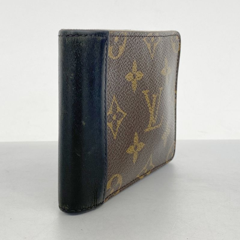 Louis Vuitton Wallet Monogram Macassar Portefeuille Gaspard M93801 Brown Men's