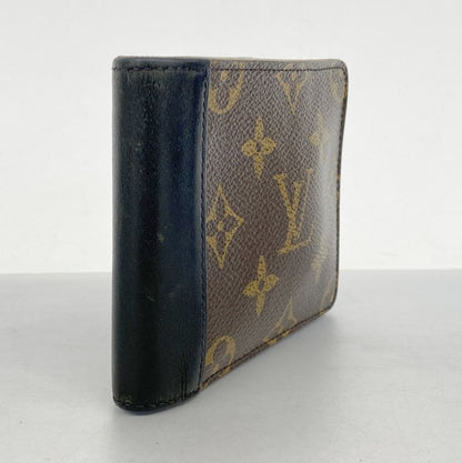 Louis Vuitton Wallet Monogram Macassar Portefeuille Gaspard M93801 Brown Men's