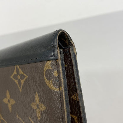 Louis Vuitton Wallet Monogram Macassar Portefeuille Gaspard M93801 Brown Men's