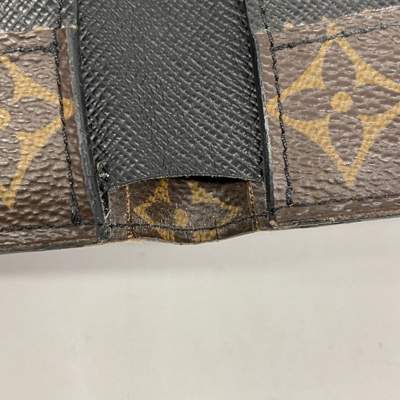Louis Vuitton Wallet Monogram Macassar Portefeuille Gaspard M93801 Brown Men's