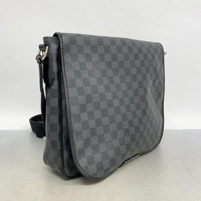 Louis Vuitton Shoulder Bag Damier Graphite Daniel MM N58029 Black Men's