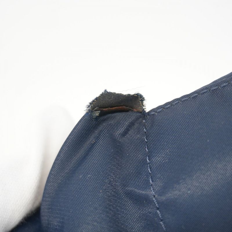 Christian Dior Handbag Trotter Canvas Navy Gold Hardware Women