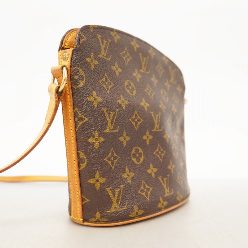 Louis Vuitton Shoulder Bag Monogram Drouot M51290 Brown Ladies