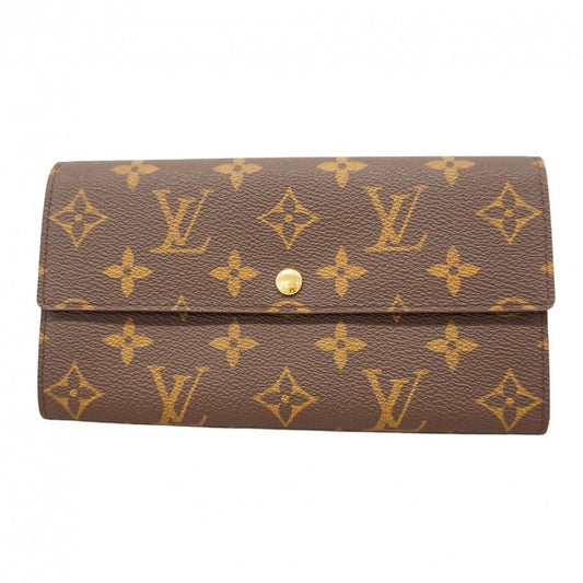 Louis Vuitton Long Wallet Monogram Pochette Porte Monet Cles Di M61725 Brown