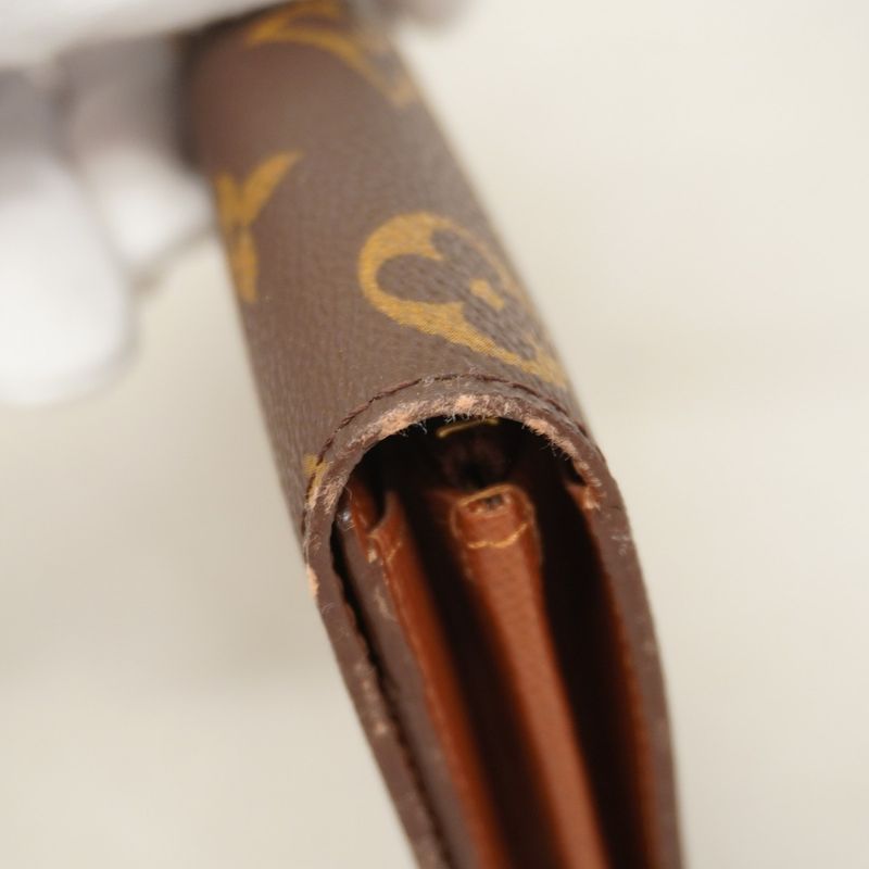 Louis Vuitton Long Wallet Monogram Pochette Porte Monet Cles Di M61725 Brown