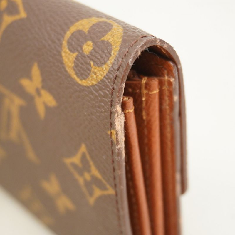 Louis Vuitton Long Wallet Monogram Pochette Porte Monet Cles Di M61725 Brown