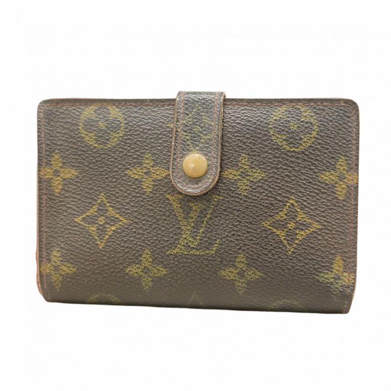 Louis Vuitton Wallet Monogram Porte Monnaie Viennois M61663 Brown Ladies