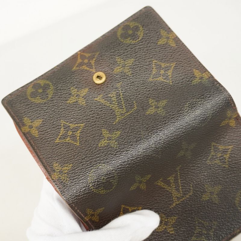 Louis Vuitton Wallet Monogram Porte Monnaie Viennois M61663 Brown Ladies