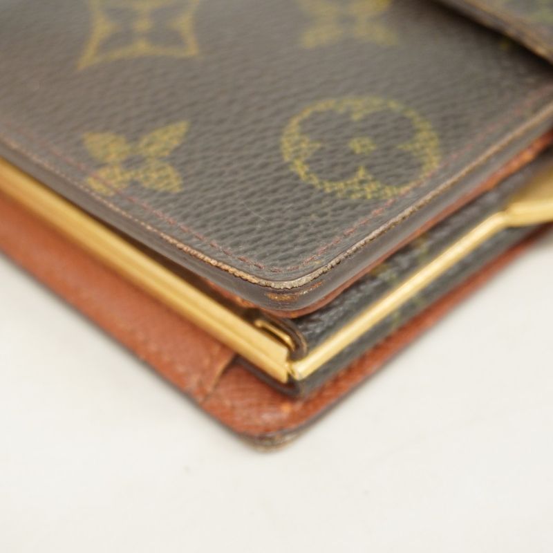 Louis Vuitton Wallet Monogram Porte Monnaie Viennois M61663 Brown Ladies