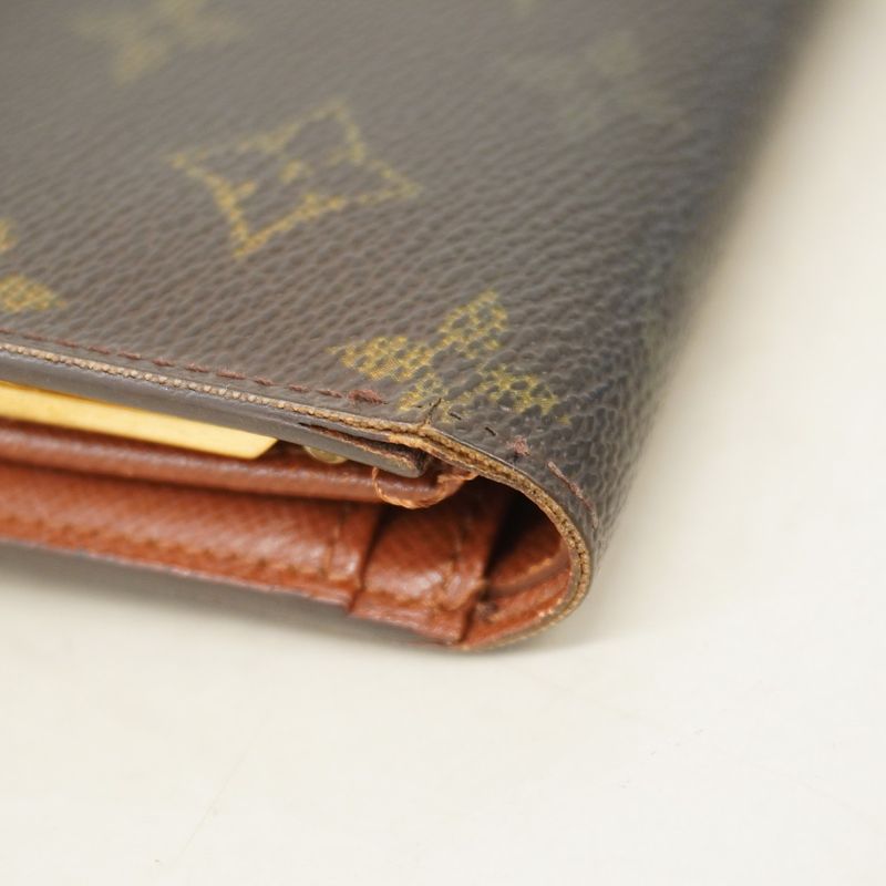 Louis Vuitton Wallet Monogram Porte Monnaie Viennois M61663 Brown Ladies