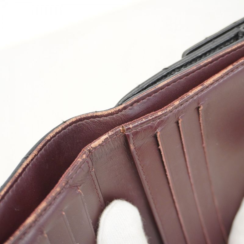 Chanel Wallet Matelasse Caviar Skin Black Gold Hardware Women