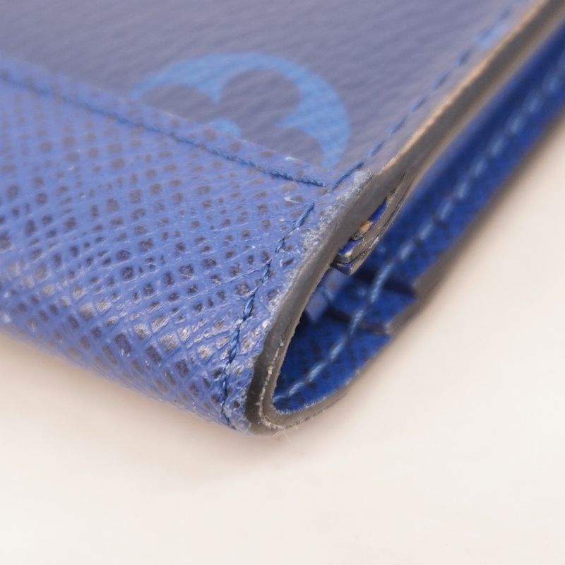 Louis Vuitton Taiga Llama Portefeuille Blazer M30297 Cobalt Men's Long Wallet
