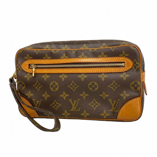 Louis Vuitton Clutch Bag Monogram Marly Dragonne GM M51825 Brown Men's