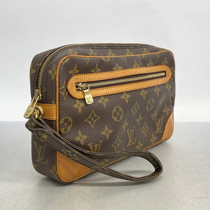 Louis Vuitton Clutch Bag Monogram Marly Dragonne GM M51825 Brown Men's