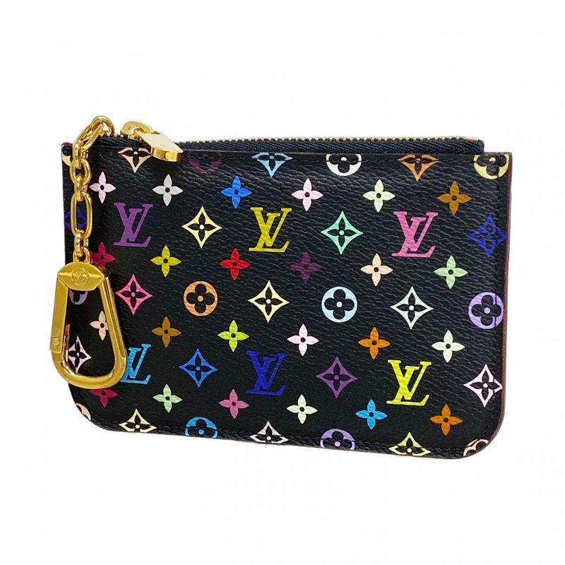 Louis Vuitton Coin Case Monogram Multicolor Pochette Cles M93735 Noir Black