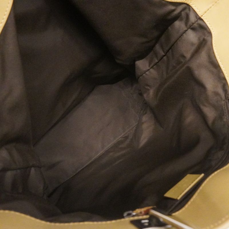 Gucci Tote Bag GG Canvas 31243 Canvas Brown Beige Silver Hardware Women's