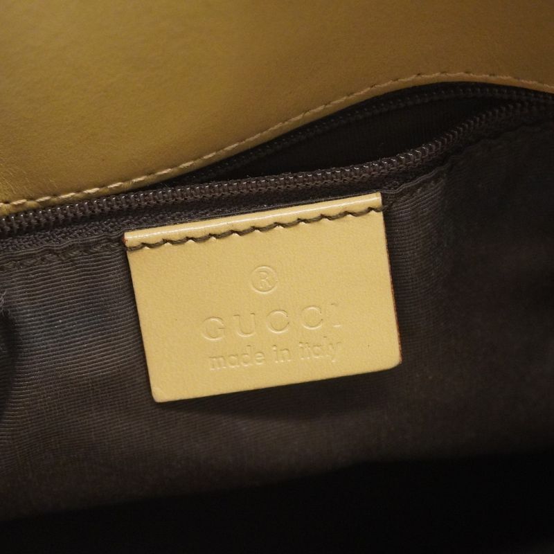 Gucci Tote Bag GG Canvas 31243 Canvas Brown Beige Silver Hardware Women's