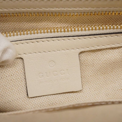 Gucci Tote Bag GG Ribbon/herbarium 432684 Canvas White Blue Chien Pan Gold