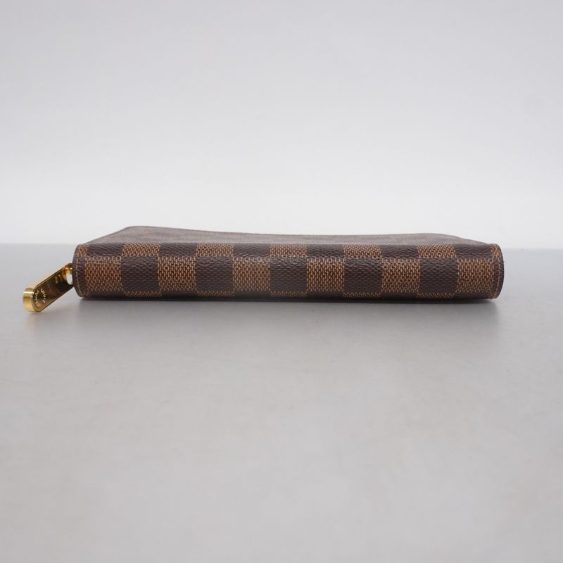 Louis Vuitton Long Wallet Damier Zippy Wallet N60046 Ebène/rose Ballerine Ladies