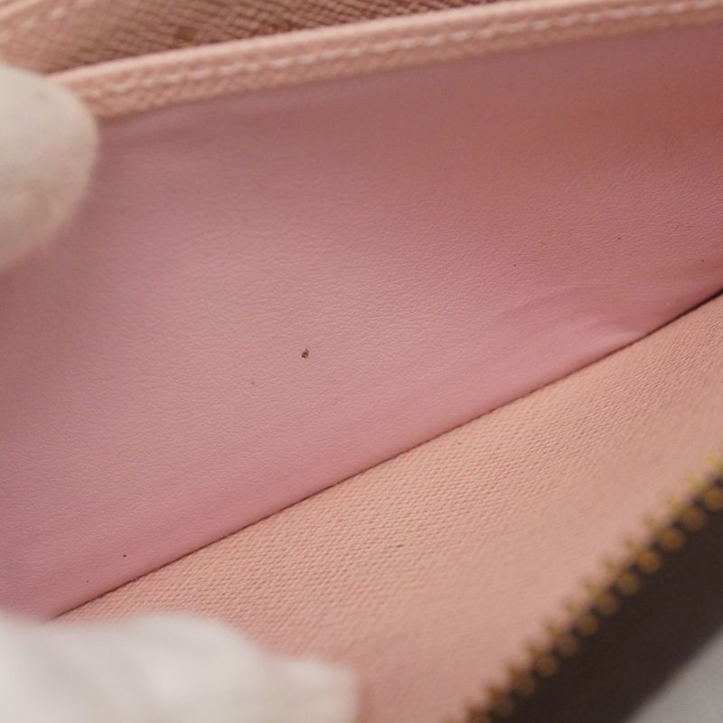 Louis Vuitton Long Wallet Damier Zippy Wallet N60046 Ebène/rose Ballerine Ladies