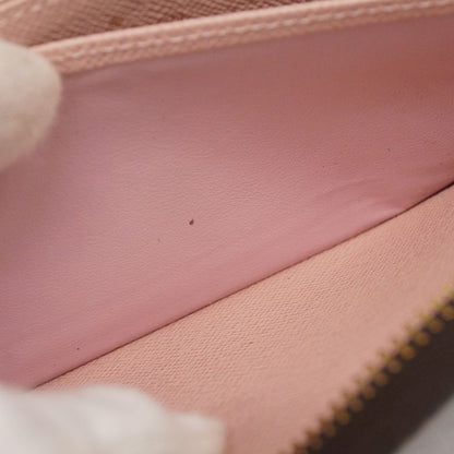 Louis Vuitton Long Wallet Damier Zippy Wallet N60046 Ebène/rose Ballerine Ladies