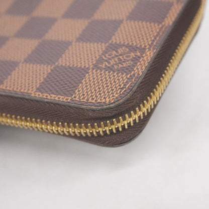 Louis Vuitton Long Wallet Damier Zippy Wallet N60046 Ebène/rose Ballerine Ladies